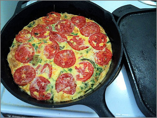 Healthy Egg White-Veggie Omelet ~ Becky Cooks Lightly